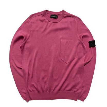 Stone Island Shadow Project Pullover Jumper | Large, Raspberry