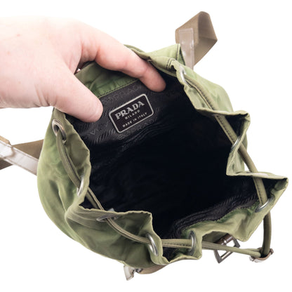 Vintage 2000s Prada Bucket Backpack | O/S, Brown
