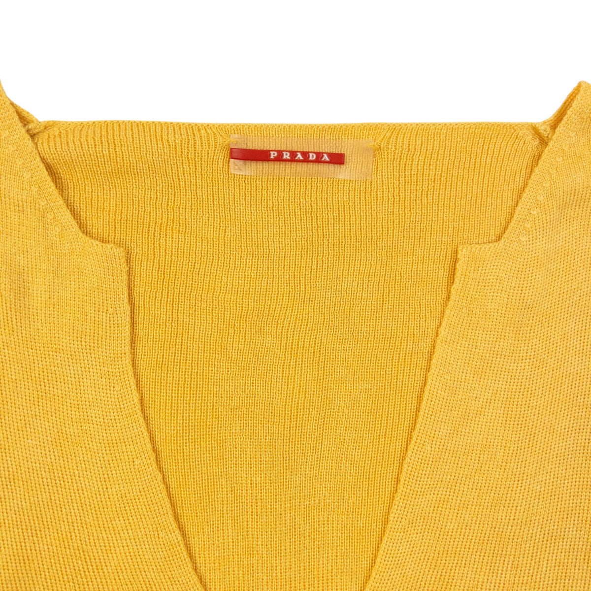 Vintage 2000s Prada Silk Cashmere Knit Top Womens Size M | Medium, Yellow