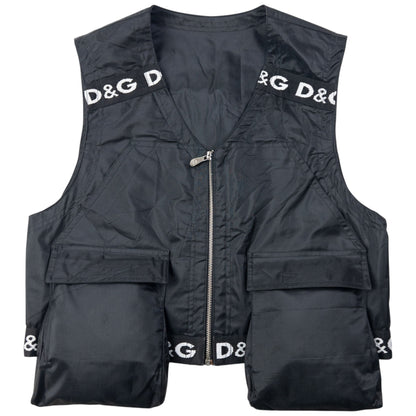 Vintage 90s Dolce & Gabbana Detachable Backpack Gilet Vest Size S | O/S, Black