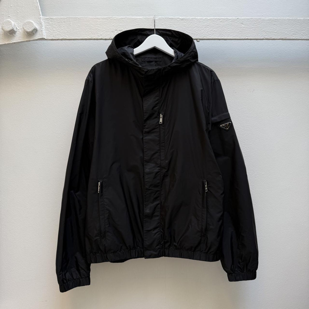 Prada Milano Windbreaker Jacket (L) | Large, Black