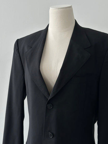 Yves Saint Laurent Rive Gauche 1990s Wool High Neck Blazer - S