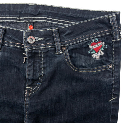 Vintage 2000s Puma X Evisu Double Gull Japanese Denim Jeans Size W32 | W32, Multicoloured