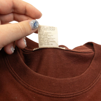 Vintage 90s Issey Miyake MEN T Shirt Size M | Medium, Brown