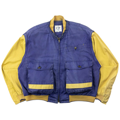 Vintage 80s CP Company Zip Off Sleeve Bomber Jacket Size M | Medium, Purple