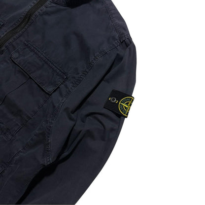 Stone Island Pullover Canvas Smock Jacket | Medium, Navy