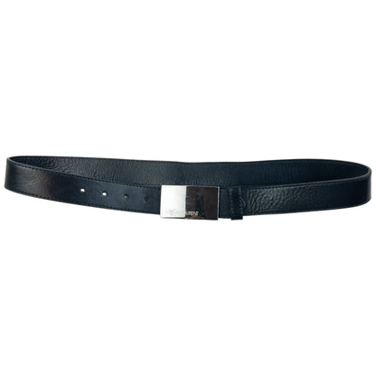 Vintage 2000s YSL Yves Saint Laurent Leather Belt Size M | O/S, Black
