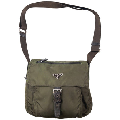 Vintage 2000s Prada Crossbody Bag | O/S, Green