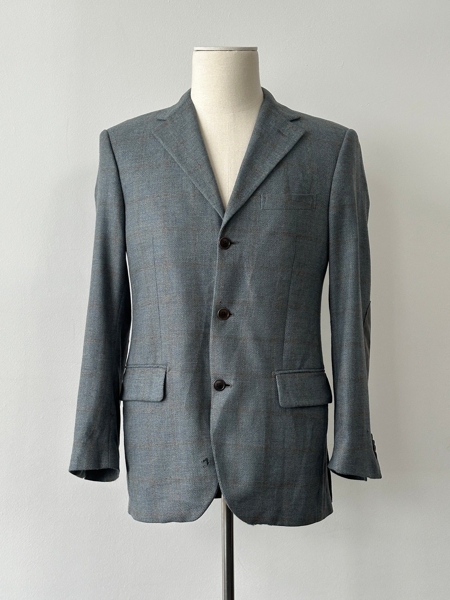 Loro Piana 1990s Check Wool Cashmere Blazer - 36R
