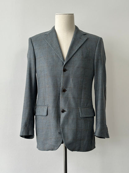 Loro Piana 1990s Check Wool Cashmere Blazer - 36R