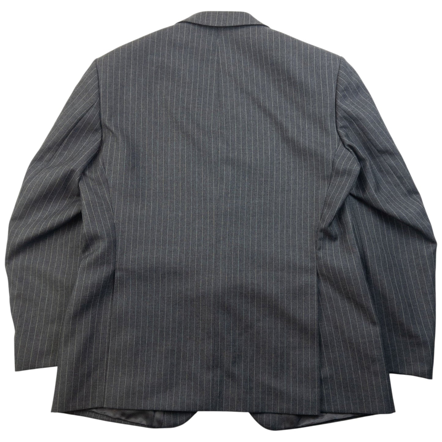 Vintage 90s Burberry Pin Stripe Jacket & Trousers Suit Set Size XL | XL, Grey