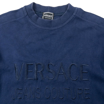 Vintage 2000s Versace Jeans Couture Embroidered Sweatshirt Size S | Small, Navy