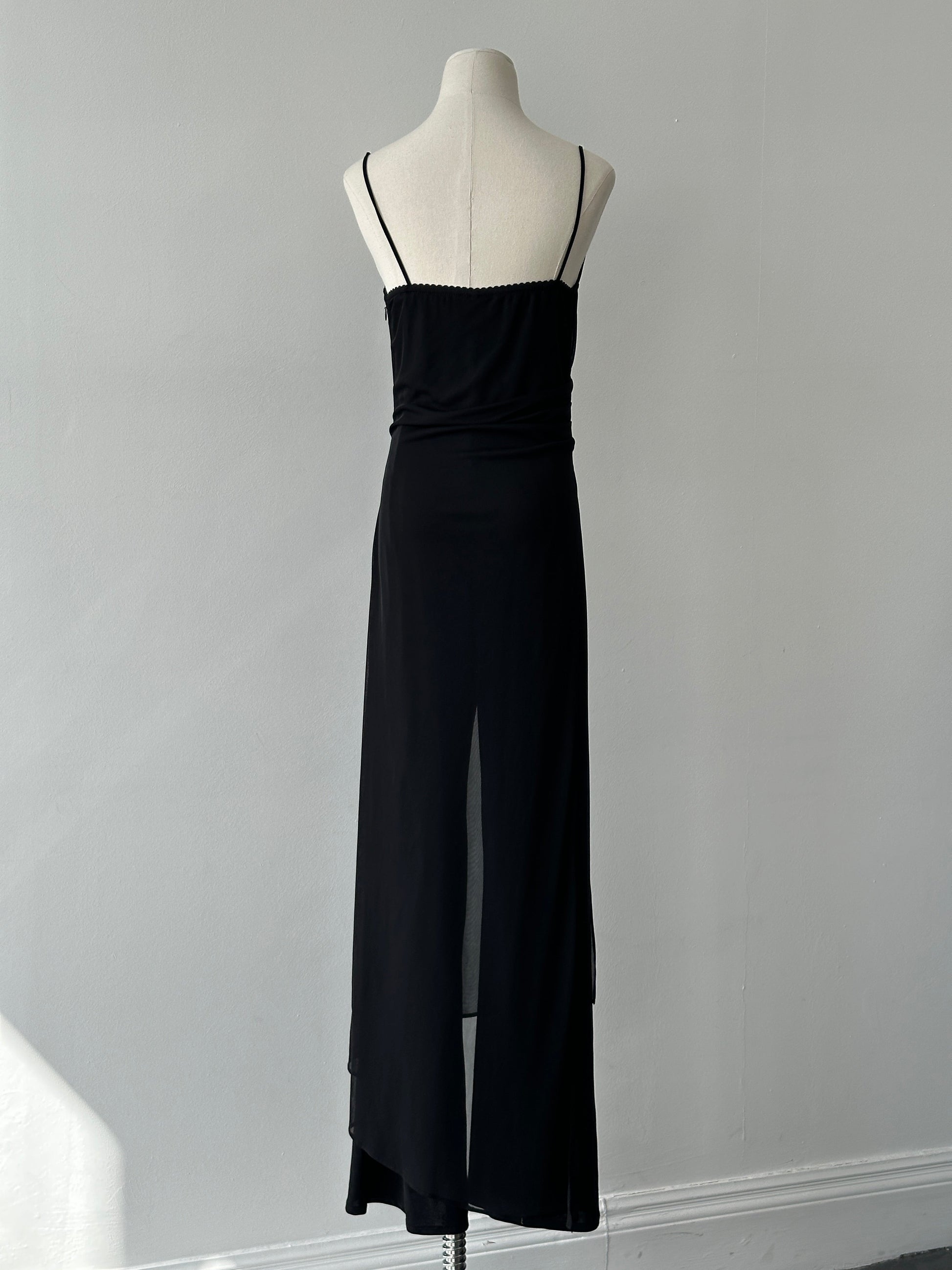 French Vintage 1990s Sheer Overlay Jumpsuit - S