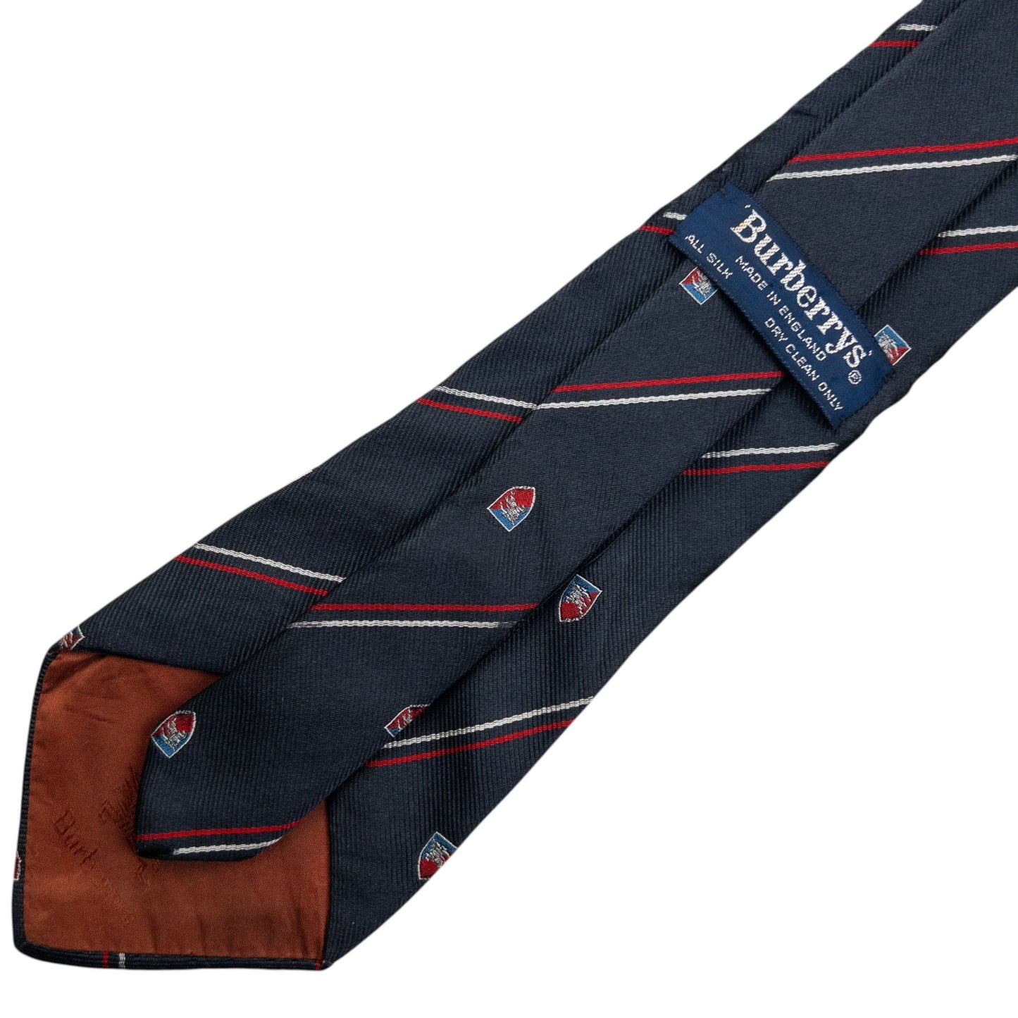 Vintage 90s Burberry Striped Monogram Silk Tie | O/S, Multicoloured