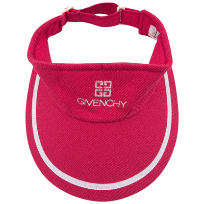Vintage 90s Givenchy Embroidered Visor Hat | O/S, Pink