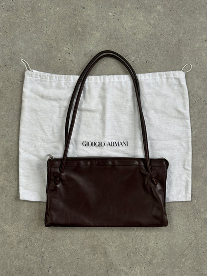 Giorgio Armani 1990s Leather Minimal Shoulder Bag