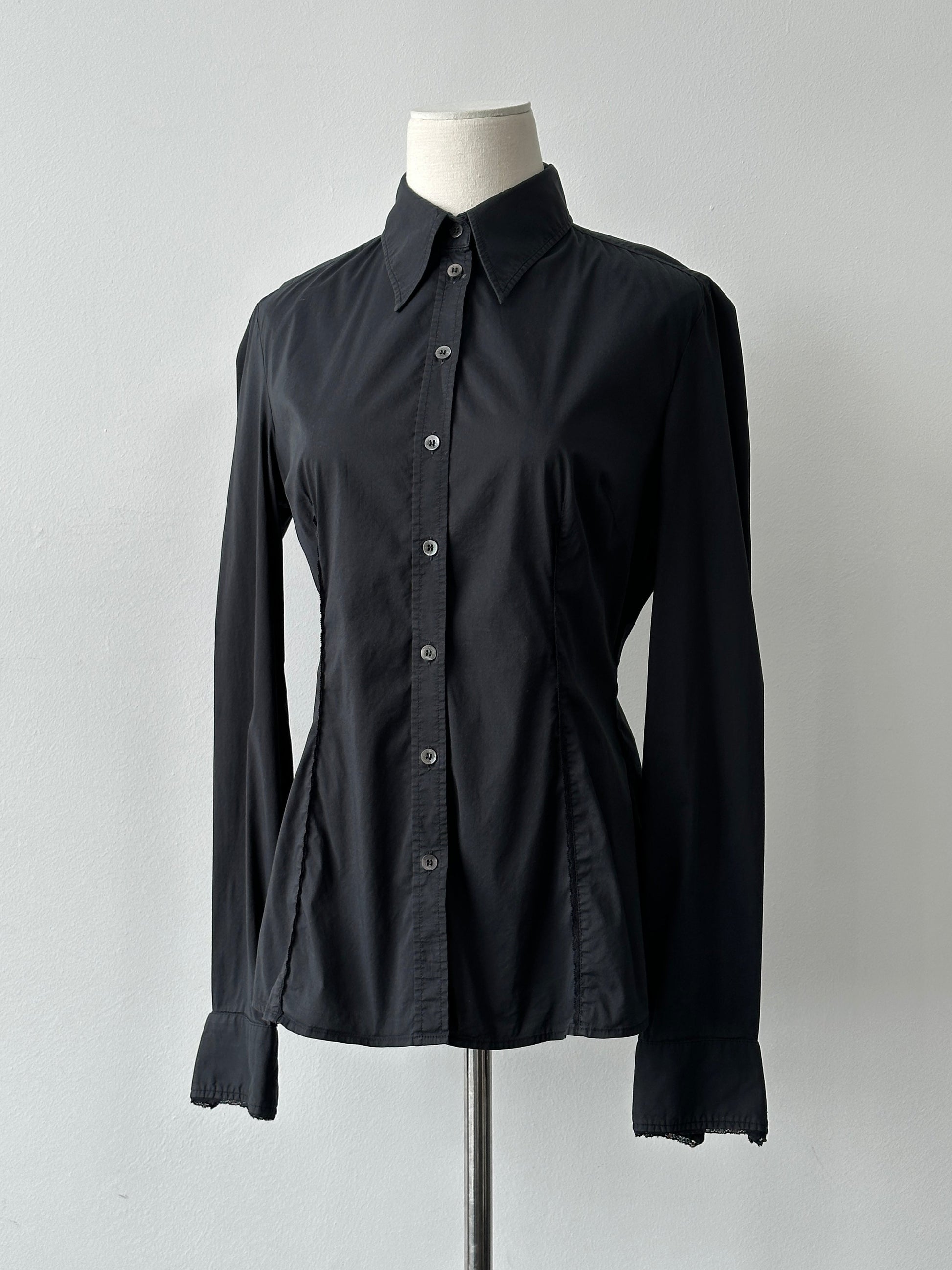 Dolce & Gabbana 1990s Dagger Collar Fitted Shirt - S-M