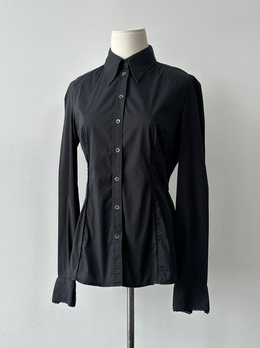 Dolce & Gabbana 1990s Dagger Collar Fitted Shirt - S-M