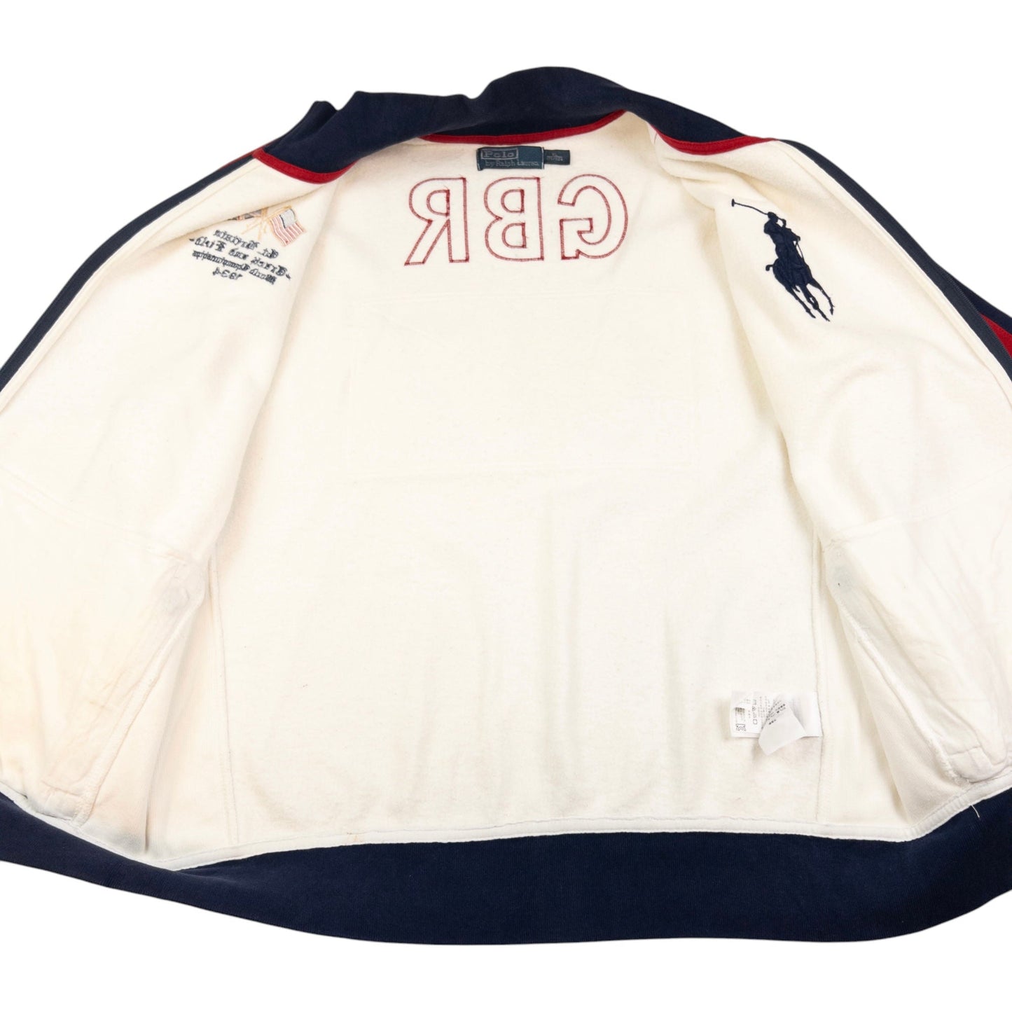 Vintage Polo Ralph Lauren GB Track & Field Championship Zip Up Sweatshirt Size XL