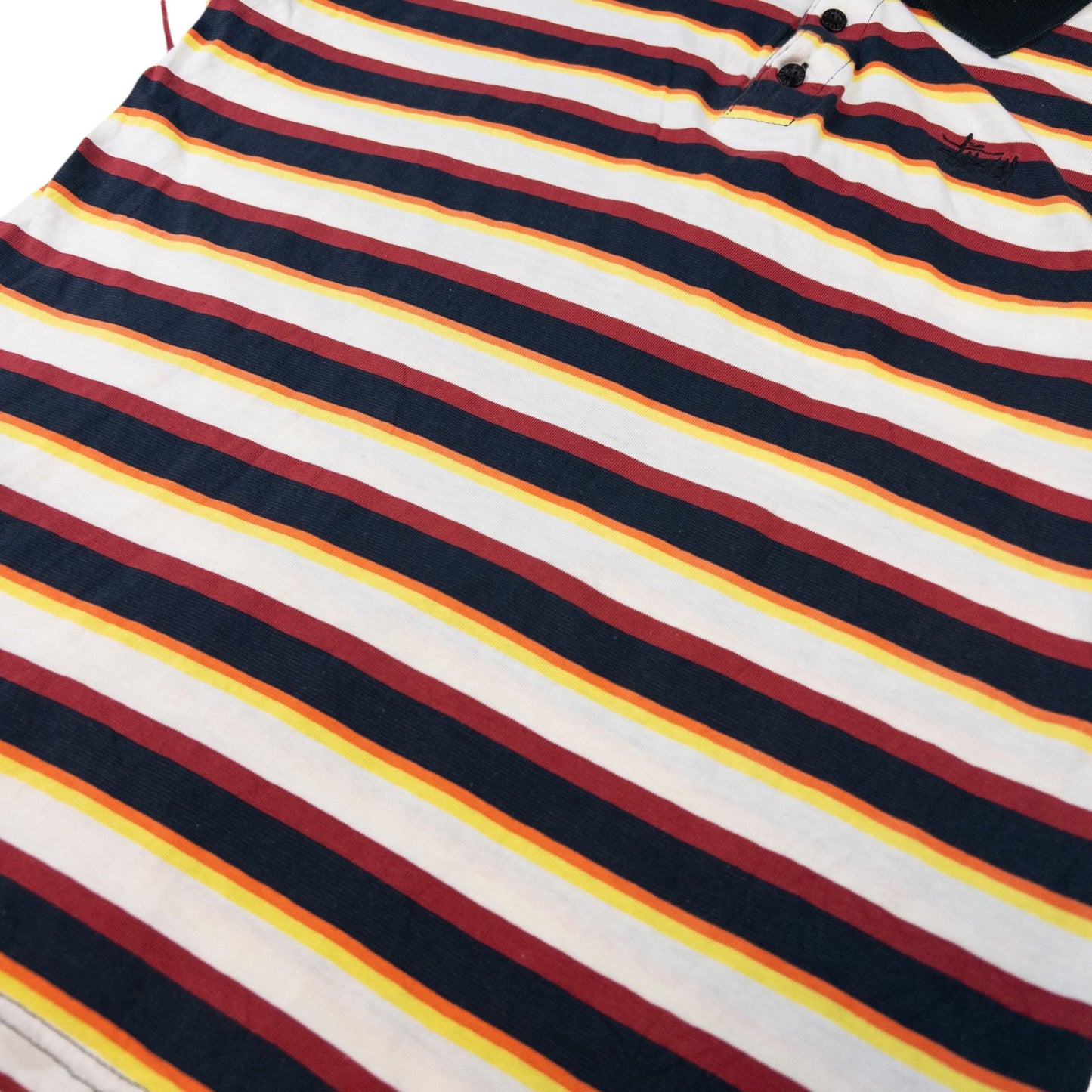 Vintage Stussy Striped Polo Shirt Women's Size L