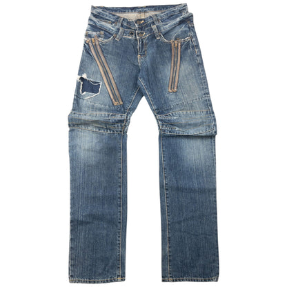 Vintage 2000s PPFM Layered Denim Jeans Size W32 | W32, Multicoloured