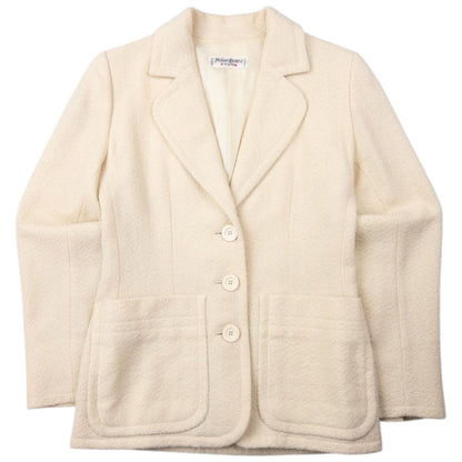 Vintage YSL Yves Saint Laurent Wool Tweed Jacket Womens Size L
