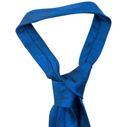 Vintage 90s Gianni Versace Medusa Monogram Silk Tie | O/S, Blue