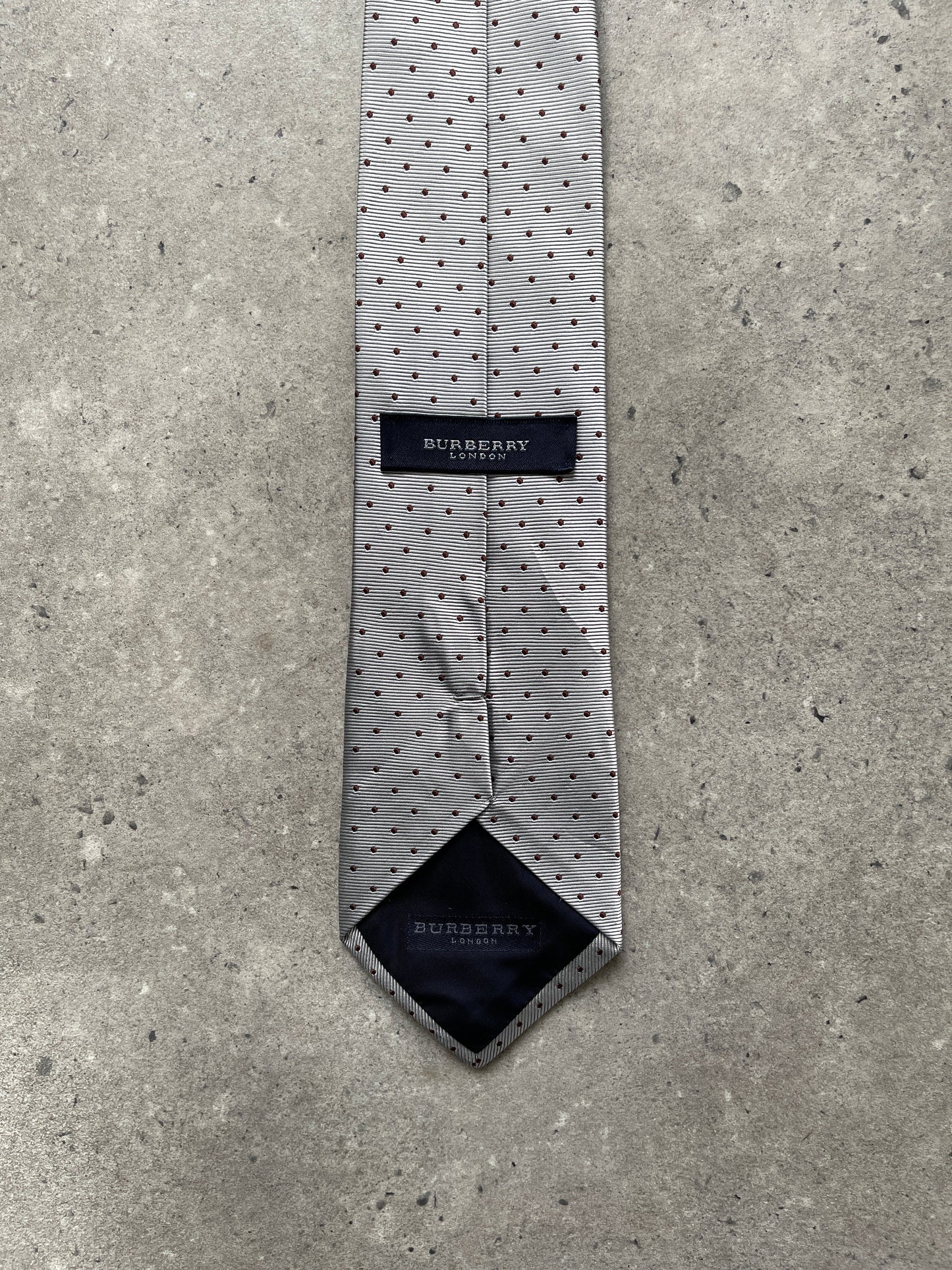 Burberry London 2000s Pure Silk Polka Dot Tie