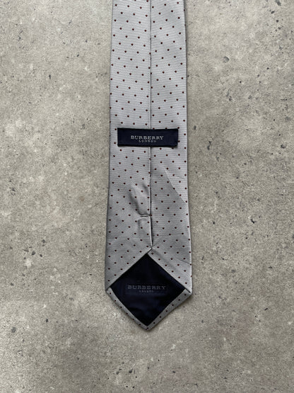 Burberry London 2000s Pure Silk Polka Dot Tie