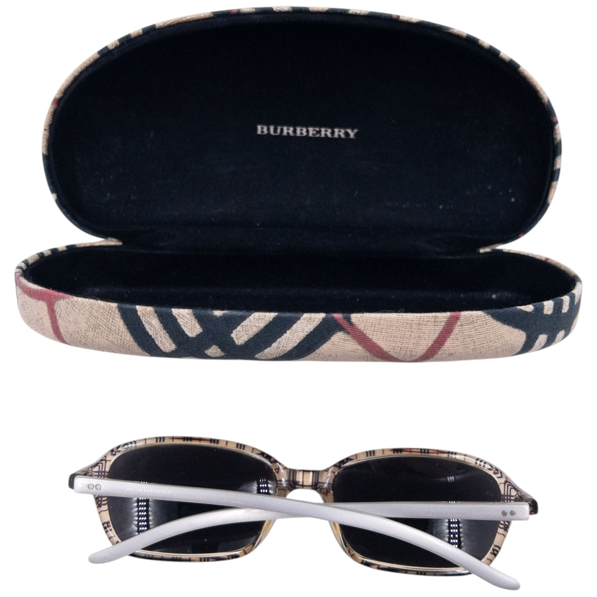 Vintage 2000s Burberry Nova Check Sunglasses | O/S, Beige, Black, Red