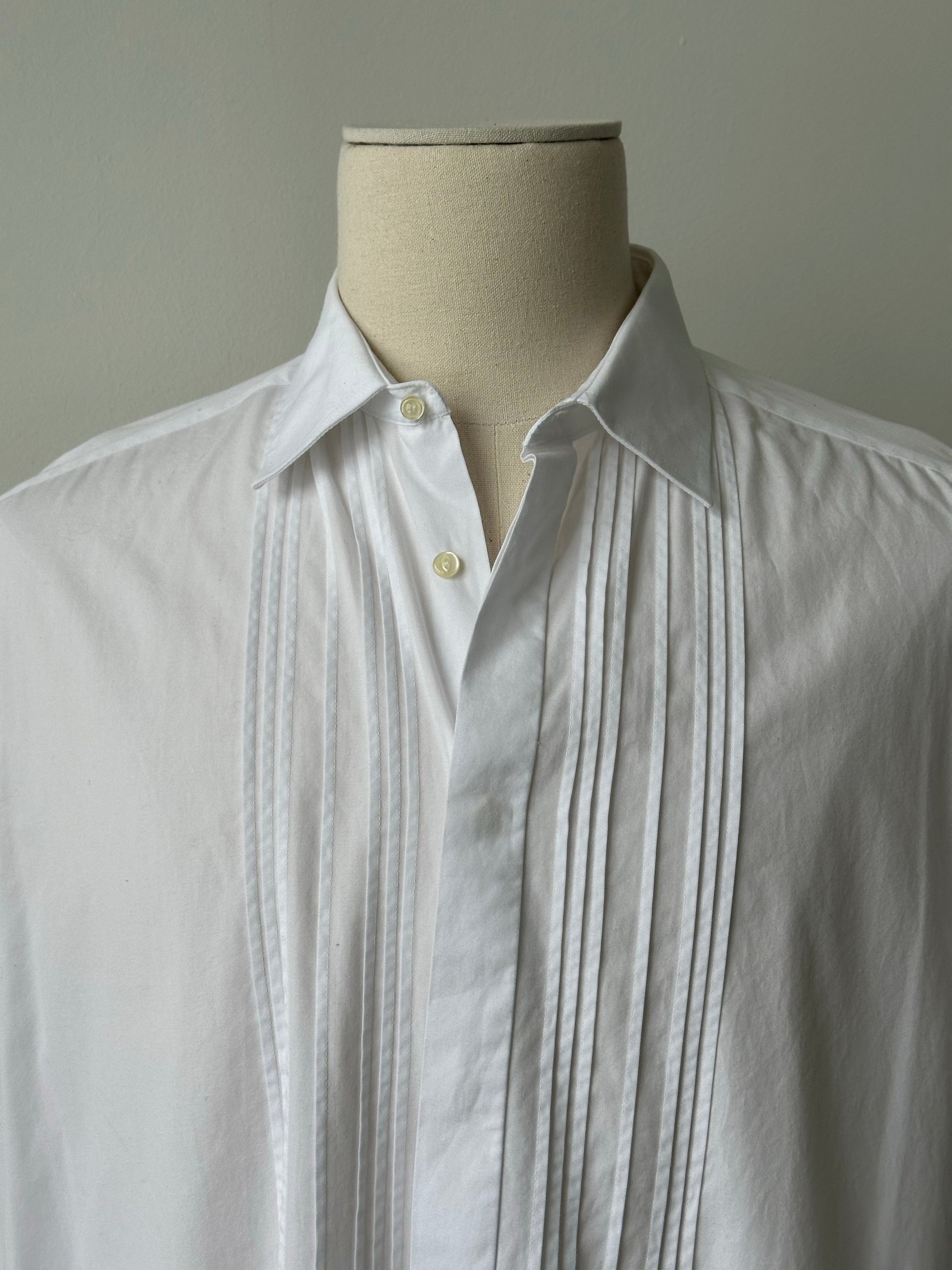 Christian Dior Monsieur 1990s Pure Cotton Tuxedo Dress Shirt - L