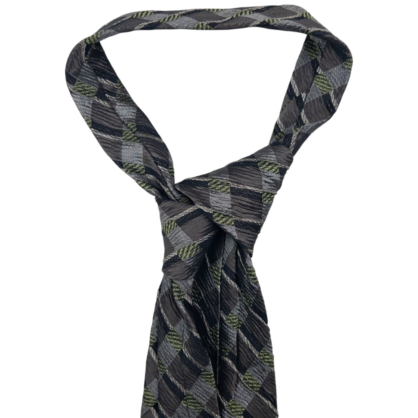 Vintage Issey Miyake Checkered Silk Tie