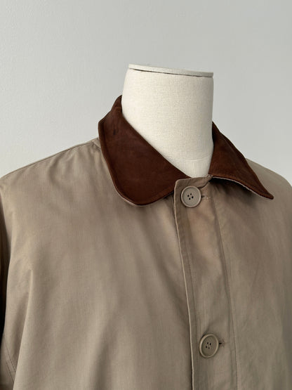 Christian Dior Monsieur 1990s Leather Collar Trench - XXL