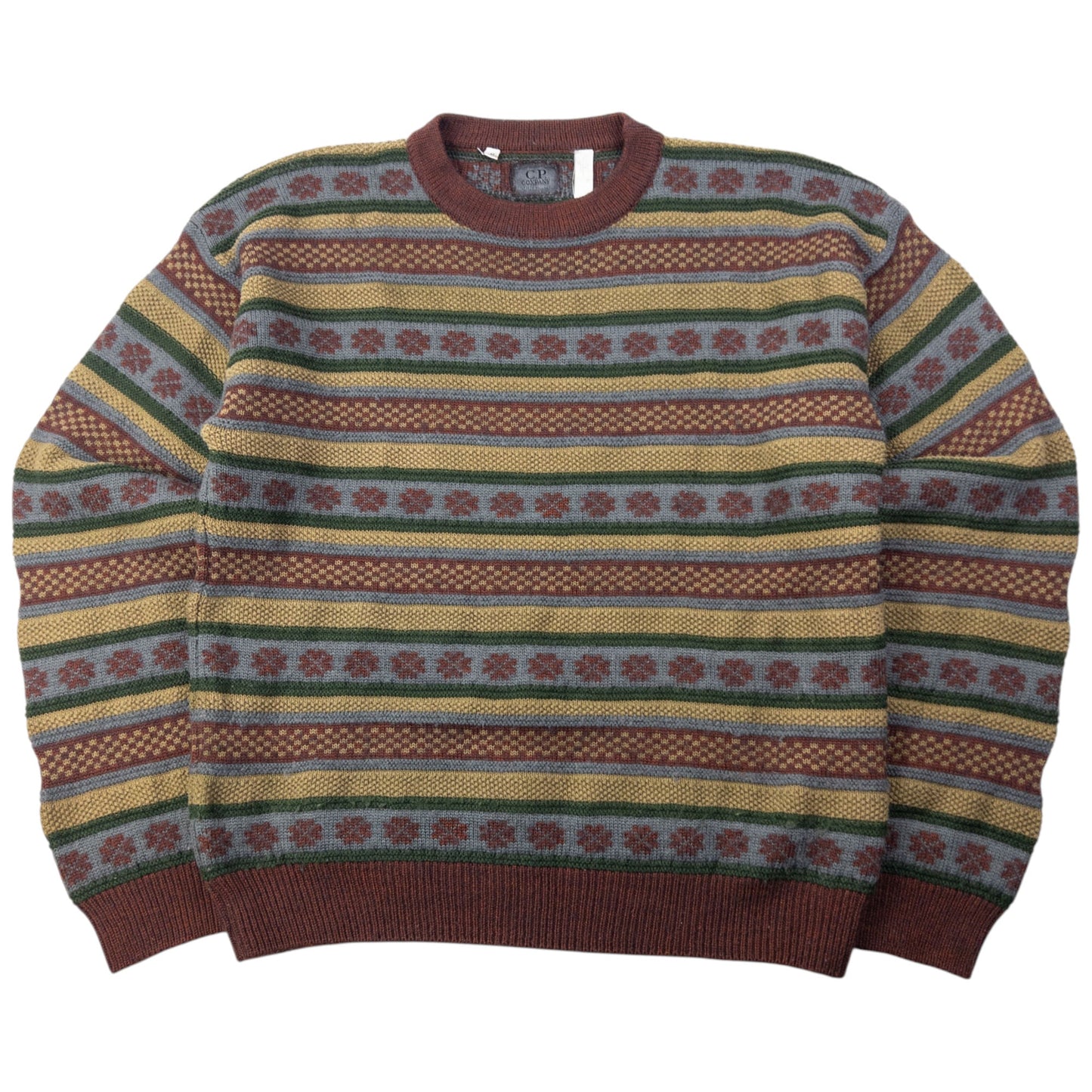 Vintage 80s CP Company Striped Knit Jumper Size S | Small, Multicolour