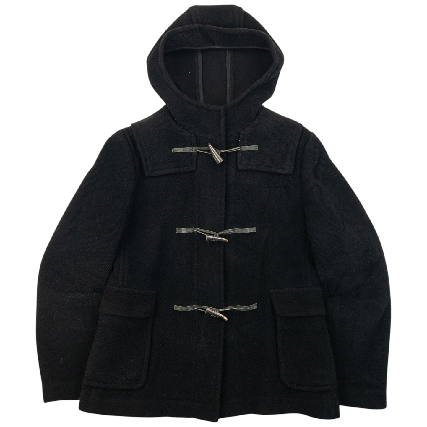 Vintage 2000s Burberry Wool Duffle Jacket Womens Size S | O/S, Black