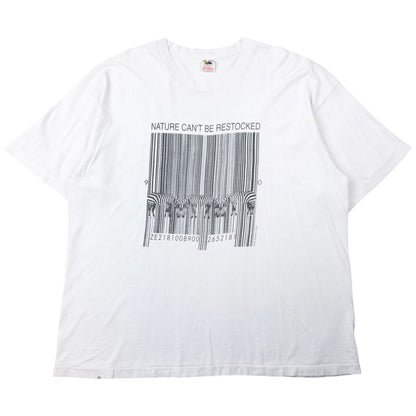 Vintage Nature Can't Be Restocked Zebra Barcode Graphic T Shirt Size XXL