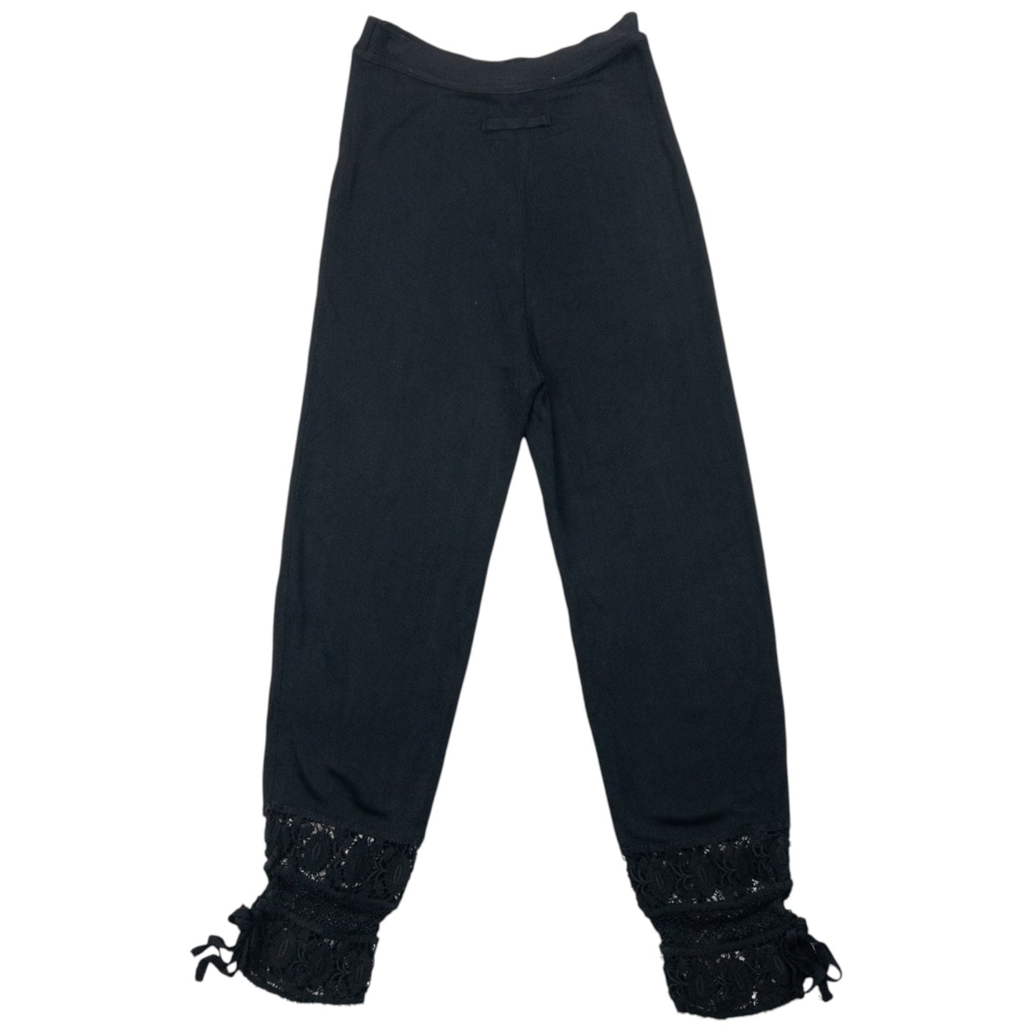Vintage 90s Jean Paul Gaultier Femme Lace Cuff Trousers Womens Size W26 | W26, Black