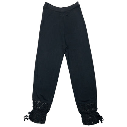 Vintage 90s Jean Paul Gaultier Femme Lace Cuff Trousers Womens Size W26 | W26, Black