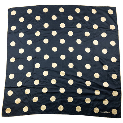 Vintage 90s Comme Des Garçons Tricot Polka Dot Silk Scarf | O/S, Cream