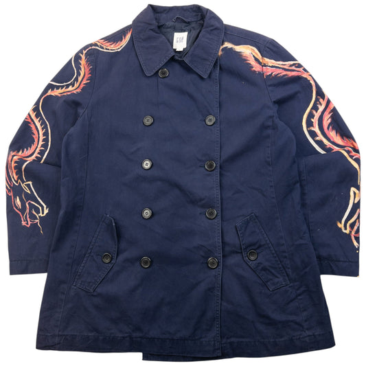 Vintage 2000s GAP Hand Painted Dragon Jacket Womens Size L | Large, Purple