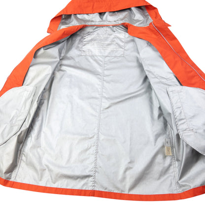 Vintage 2000s I.S. Sunao Kuwahara 3d Pocket Zip Up Rain Jacket Size S | Small, Orange