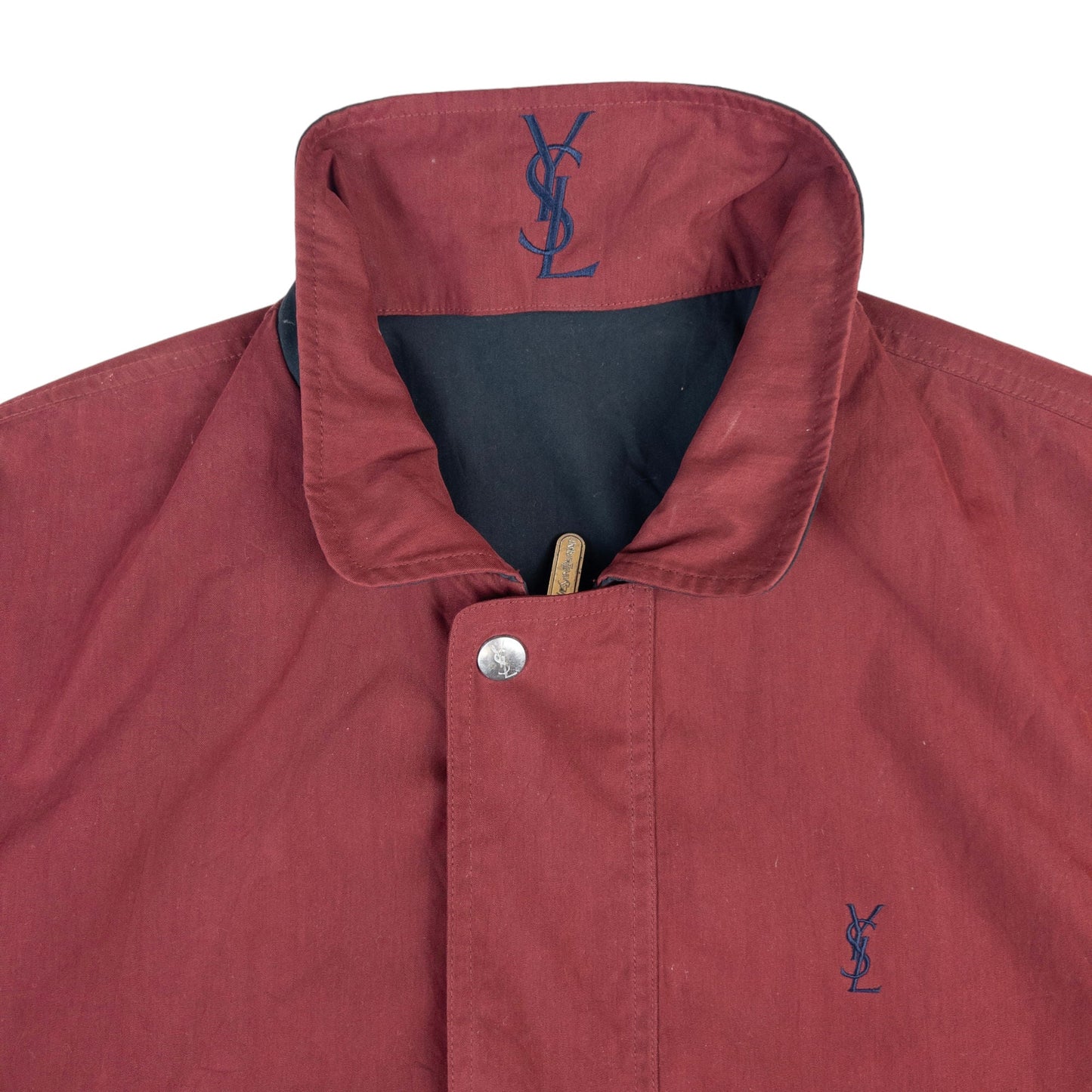 Vintage YSL Yves Saint Laurent Reversible Zip Up Jacket XL