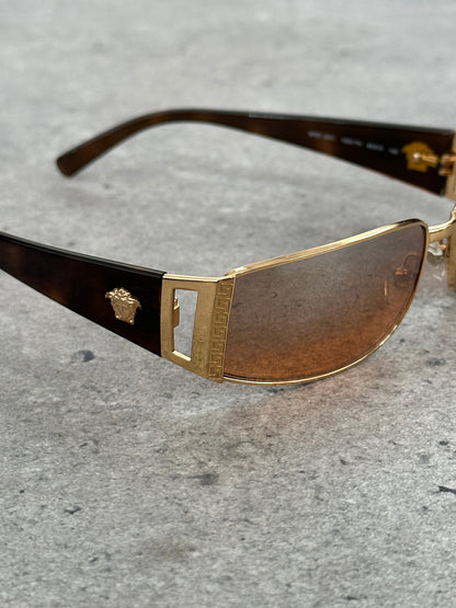 Versace 2000s Rectangular Medusa Logo Sunglasses
