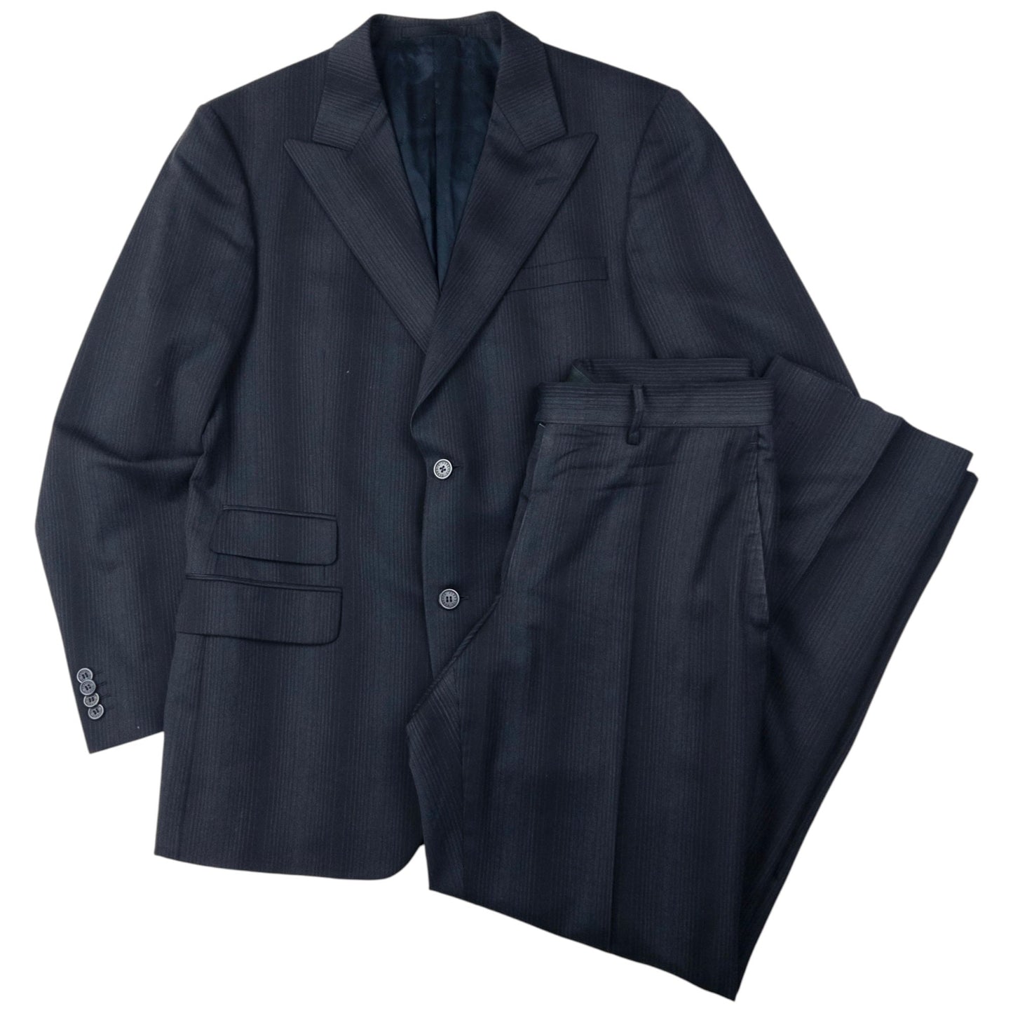 Vintage Versace Classic Striped Jacket & Trousers Suit Set Size L