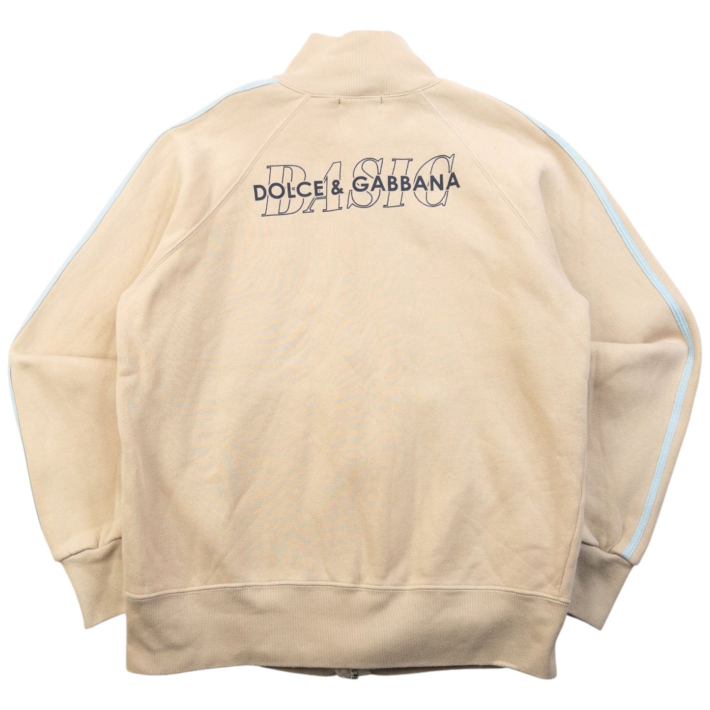 Vintage 2000s Dolce & Gabbana Zip Up Sweatshirt Size S | Small, Beige