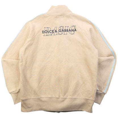 Vintage 2000s Dolce & Gabbana Zip Up Sweatshirt Size S | Small, Beige