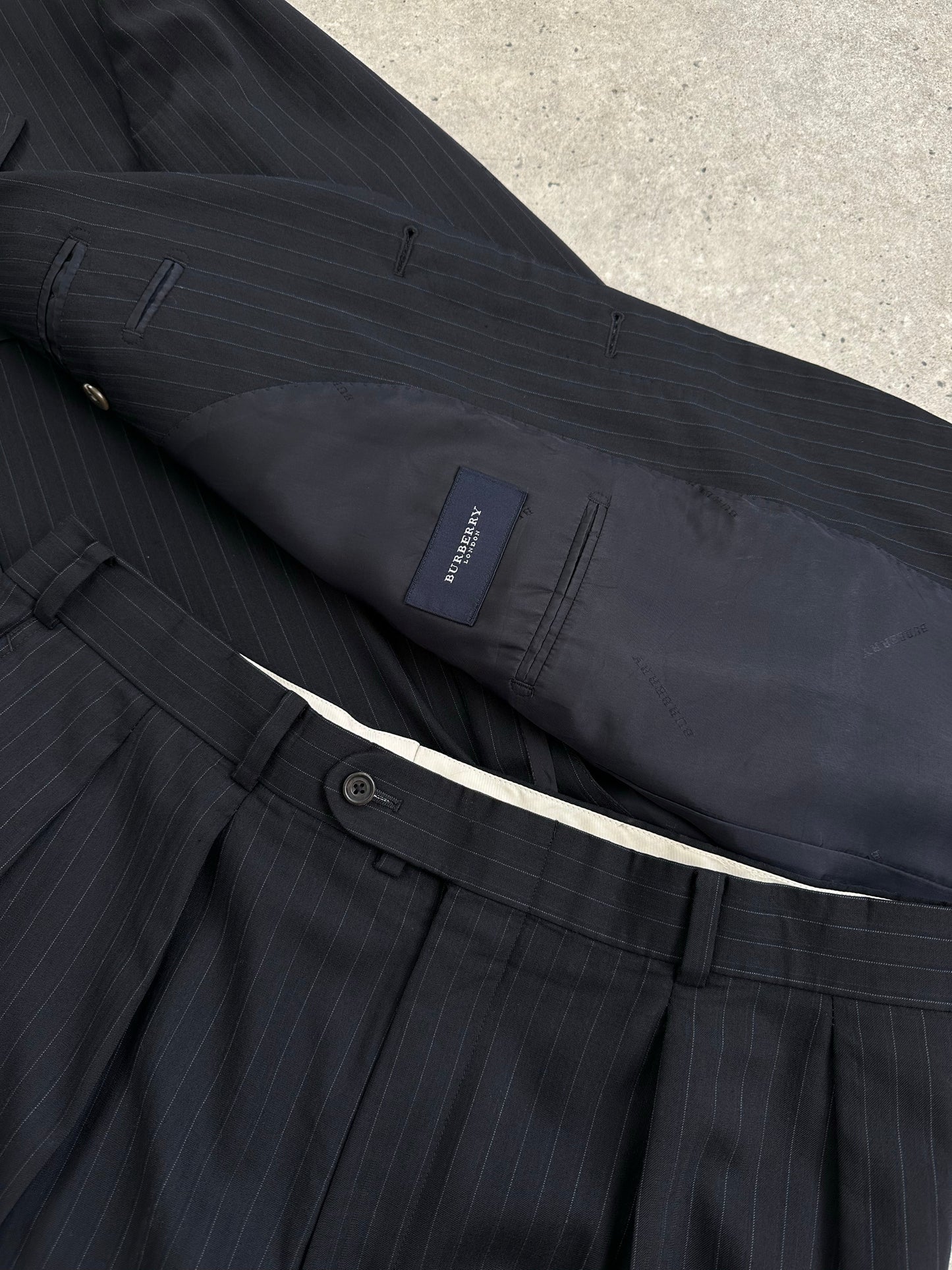 Burberry London Charcoal Pinstripe Two-Piece Suit