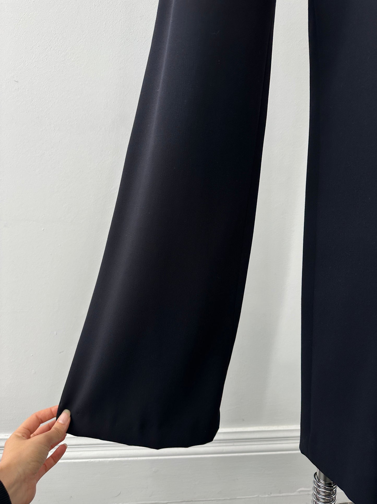Max Mara 1990s Pure Wool Wide Leg Trousers - W29