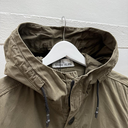 Stone Island Canvas Hooded Over Shirt (L) | Large, Green