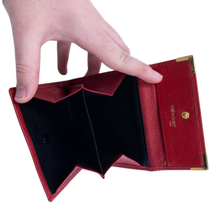 Vintage 90s YSL Yves Saint Laurent Leather Wallet | O/S, Red